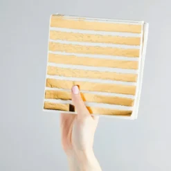 Servietter Stribede Guld Metallic