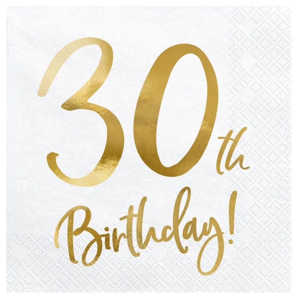 Servietter 30th Birthday