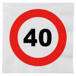 Servietter Trafikskilt 40