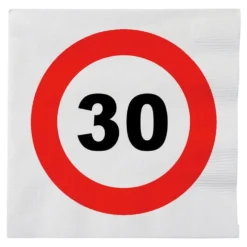 Servietter Trafikskilt 30