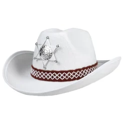 Sheriffhat Hvid til Børn