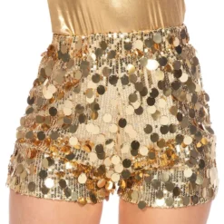 Shorts med paljetter Guld