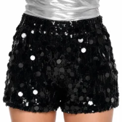 Shorts med paljetter Sort