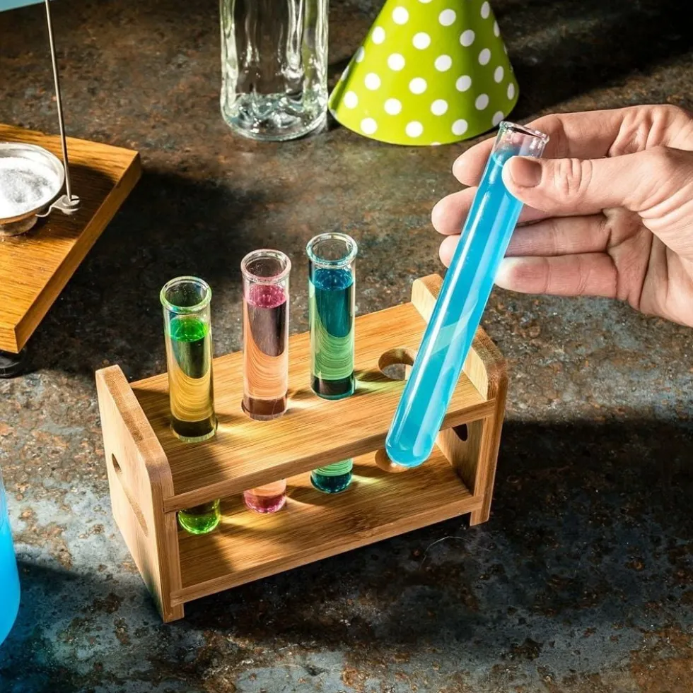 Shotglas Reagensglas i Stativ