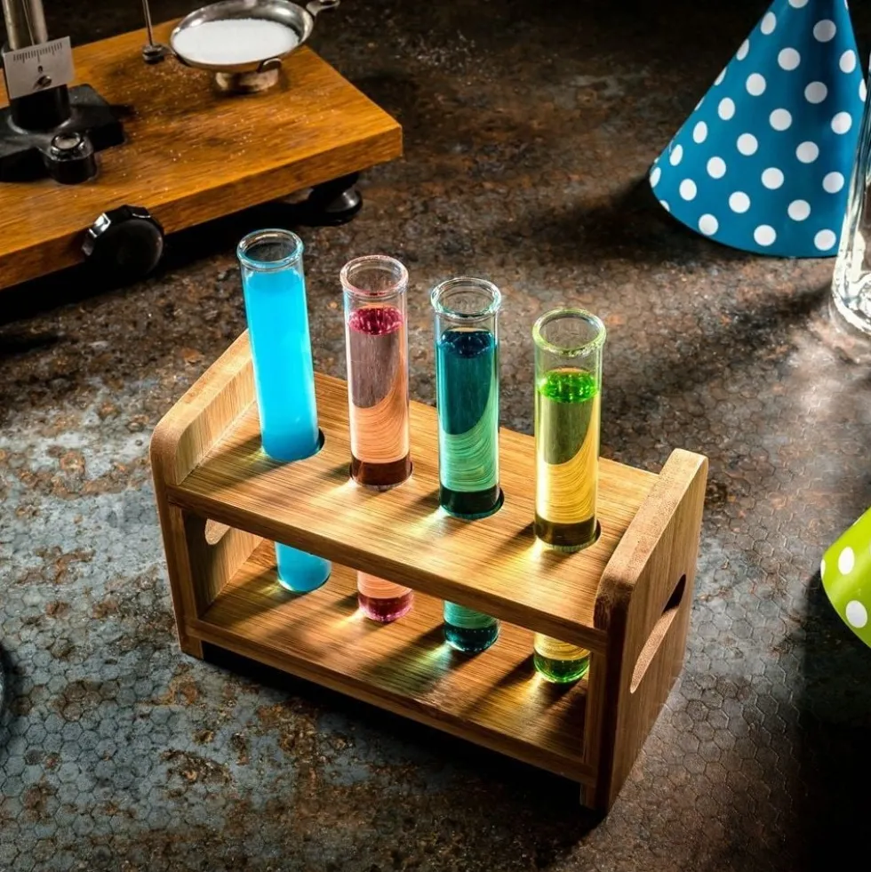 Shotglas Reagensglas i Stativ