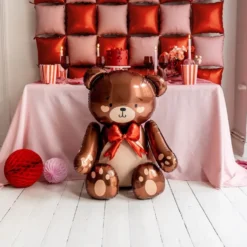 Siddende Bamse Folieballon