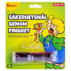 Sikkerhedsnål Gennem Fingeren Skæmtartikel