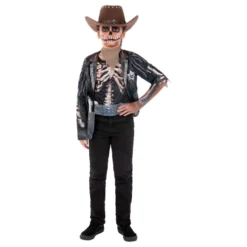 Skelet Cowboy Børnekostume