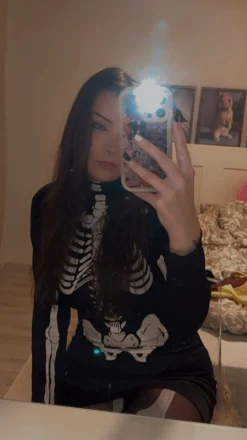 Skeletkjole Kostume