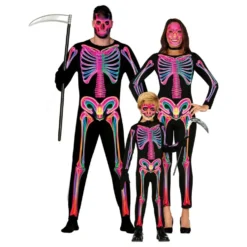 Skelet Neon Herre Kostume