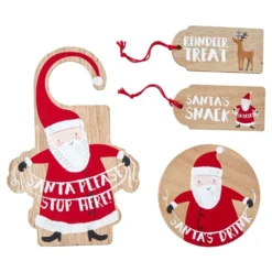 Skilte i Træ Santa