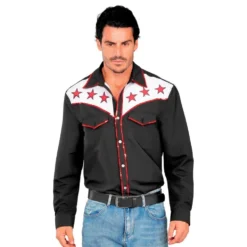 Skjorte Rodeo Cowboy Sort