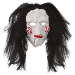 Skrækdukke Latexmaske med Hår