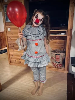 Skrækfilmsklovn Børnekostume