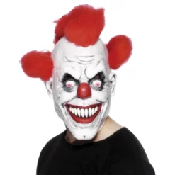 Skræmmende Klovnemaske med Hår
