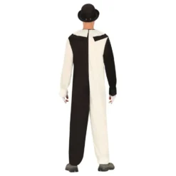 Skræmmende Klovn Sort/Hvid Kostume