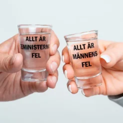 Snapseglas med Tekst