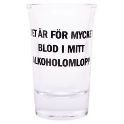Snapseglas med Tekst