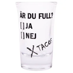 Snapseglas med Tekst
