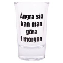 Snapseglas med Tekst