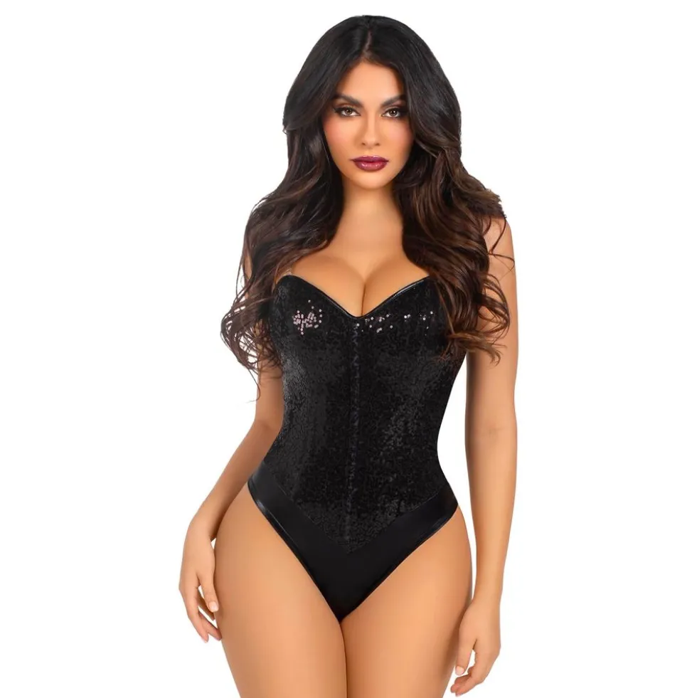 Sort Body med Pailletter Deluxe
