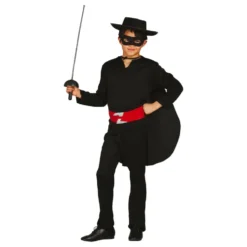 Sortklædt Bandit Børnekostume