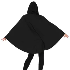 Sort Poncho Halloweengræskar
