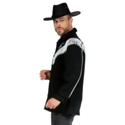 Sort Western Skjorte Herre Deluxe