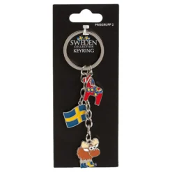 Souvenir Nøglering Sweden Hest/Elg