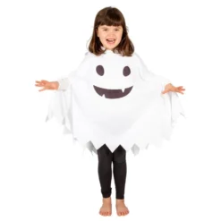 Spøgelsesponcho Børnekostume