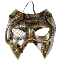 Steampunk Sort/Guld Halvmaske