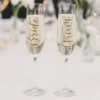 Stickers til Glas Bride & Groom