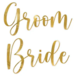Stickers til Glas Bride & Groom