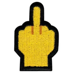 Stofmærke Emoji Middle Finger
