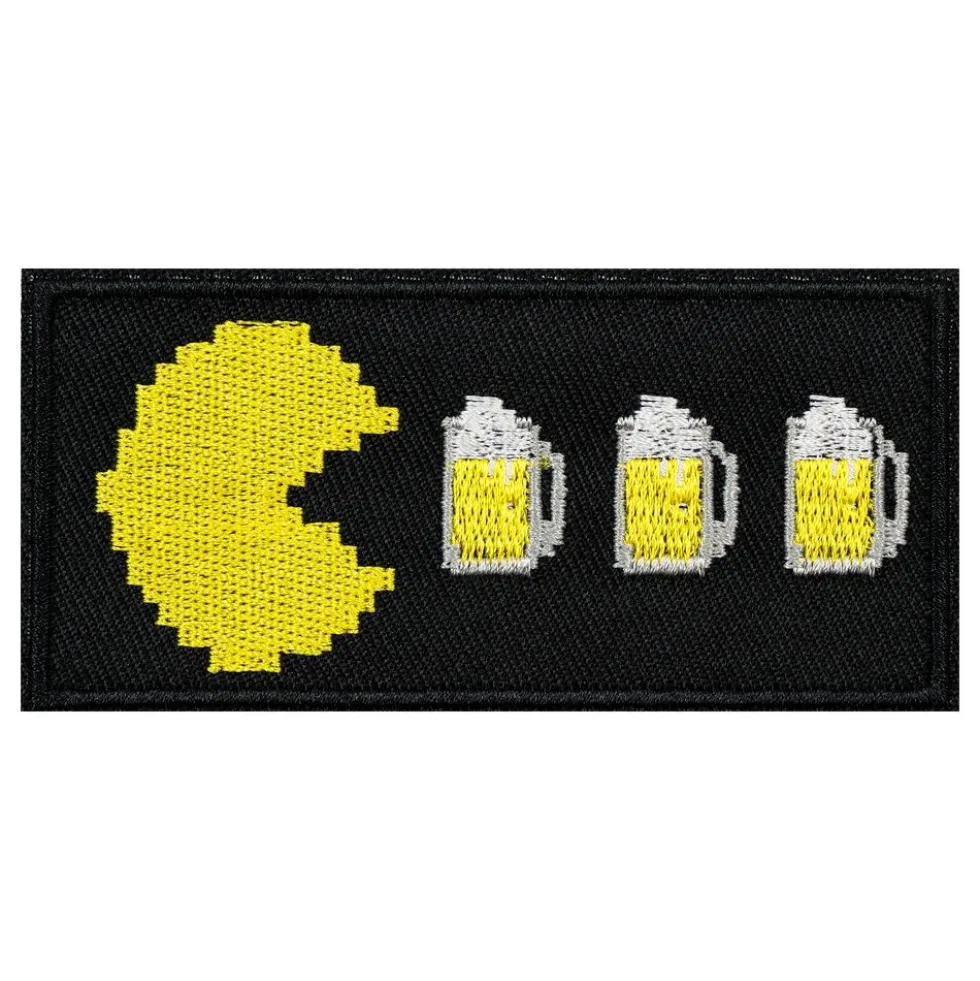 Stofmærke Pac-Man Drinking Beer