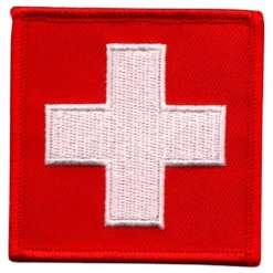 Stofmærke Sundhedspleje Hvidt Kors First Aid