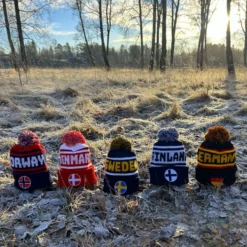 Strikket Hue Pom Pom Sweden