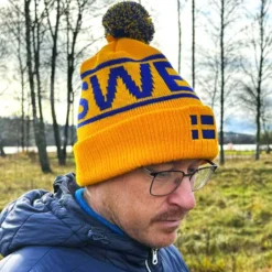 Strikket Hue Pom Pom Sweden Winter Retro