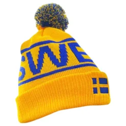 Strikket Hue Pom Pom Sweden Winter Retro