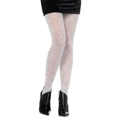 Strømpebukser Glitter Sølv Deluxe