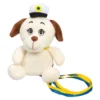 Studenterbamse Mini Hund Hvid/Brun