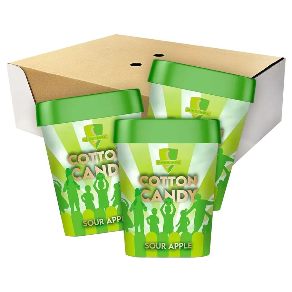 Sundlings Candyfloss Sour Apple Økonomipakke