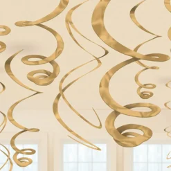 Swirls Guld Hængende Dekoration