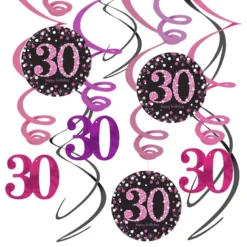 Swirls 30 Lyserød Hængende Dekoration