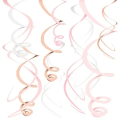 Swirls Roséguld Blush Loftsdekoration
