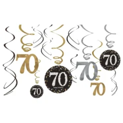 Swirls 70 Sølv/Guld Glitter