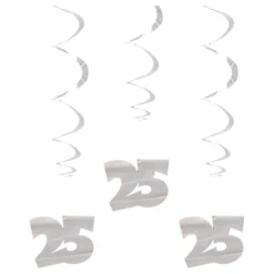 Swirls 25 Sølv Hængende Dekoration