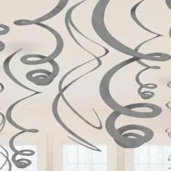 Swirls Sølv Hængende Dekoration