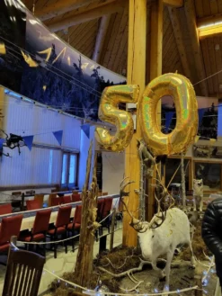 Talballon Glitter Guld