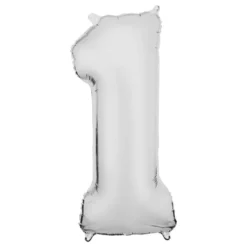 Talballon Hvid Satin